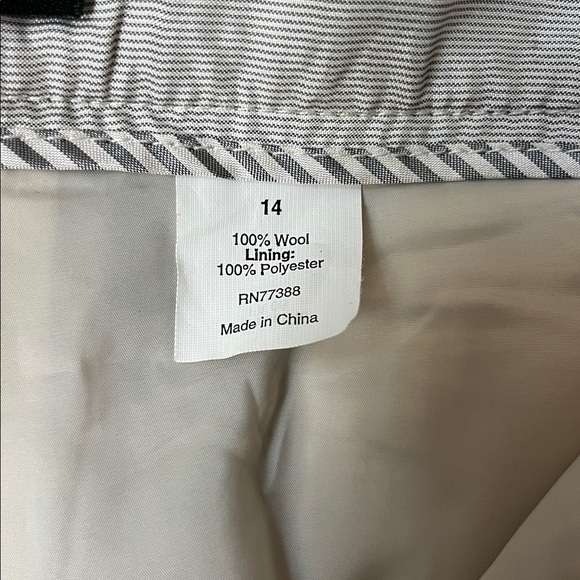 J Crew Favorite Fit Size 14 Wool Plaid Wide Leg Cuffed Trouser Pants Academia - Picture 3 of 12